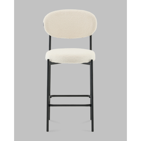 Стул полубарный Бриф DD букле молочный