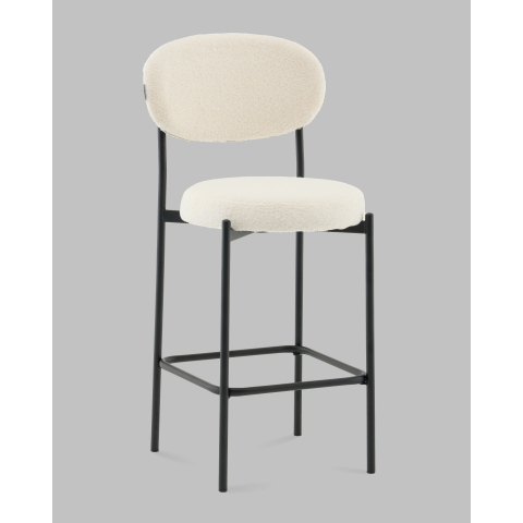 Стул полубарный Бриф DD букле молочный