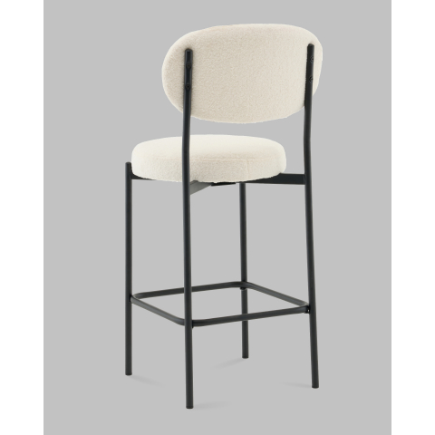 Стул полубарный Бриф DD букле молочный