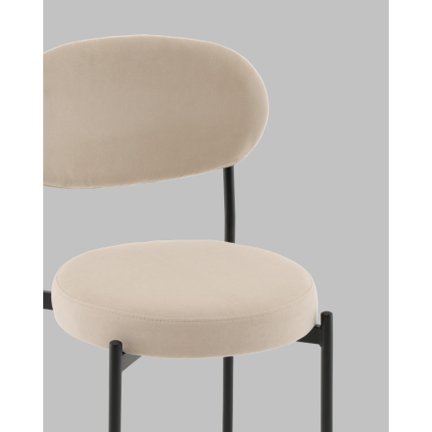 Стул Полубарный Бриф DD велюр бежевый