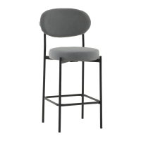 Стул Полубарный Бриф DD велюр серый