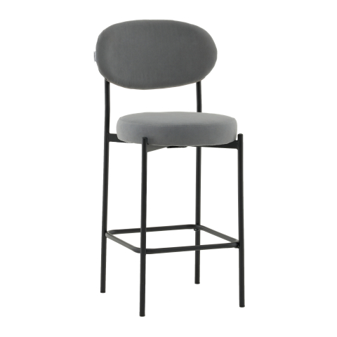 Стул Полубарный Бриф DD велюр серый