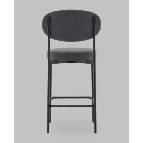 Стул Полубарный Бриф DD велюр тёмно-серый