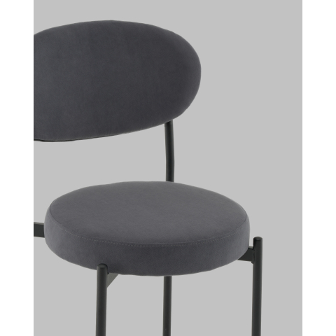 Стул Полубарный Бриф DD велюр тёмно-серый