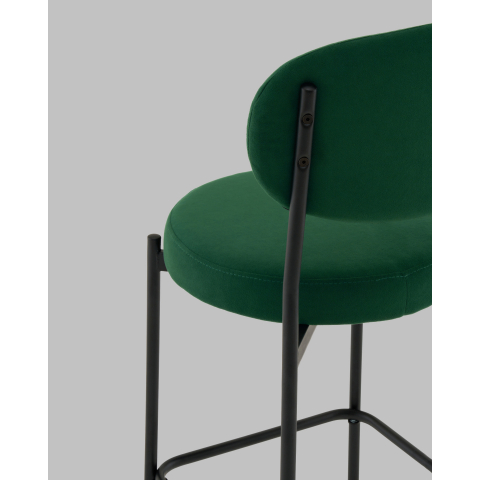 Стул Полубарный Бриф DD велюр зелёный