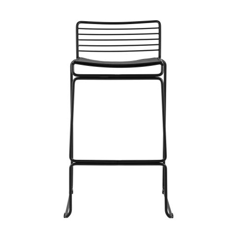 Стул полубарный Danny черный с черной подушкой