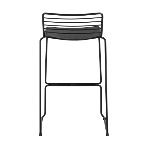 Стул полубарный Danny черный с черной подушкой