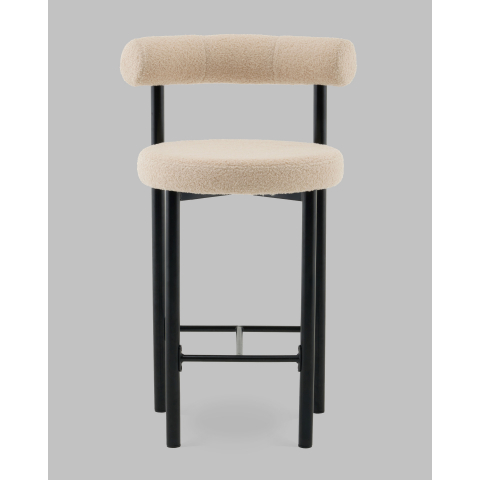 Стул полубарный Флорео букле бежевый