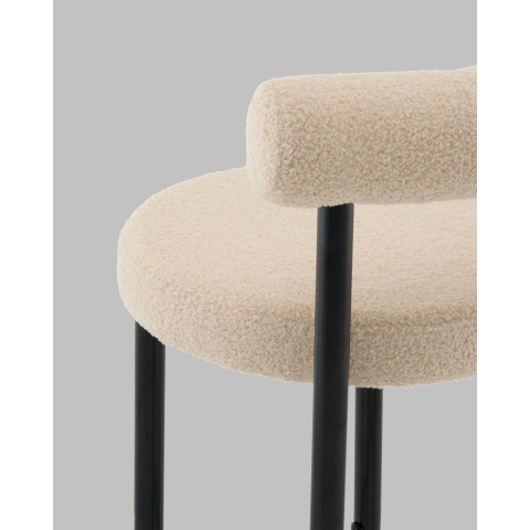 Стул полубарный Флорео букле бежевый
