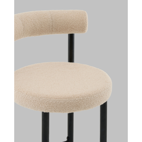 Стул полубарный Флорео букле бежевый