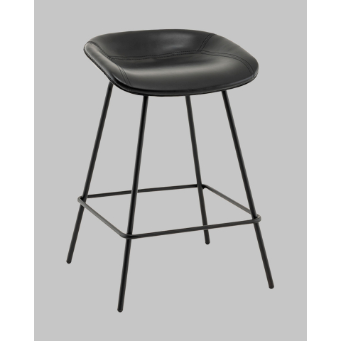 Стул полубарный Фуриоса экокожа чёрный
