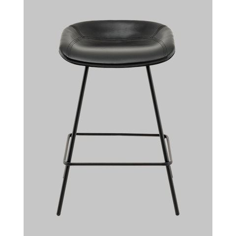 Стул полубарный Фуриоса экокожа чёрный