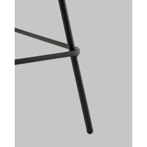 Стул полубарный Фуриоса экокожа чёрный