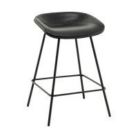 Стул полубарный Фуриоса экокожа чёрный