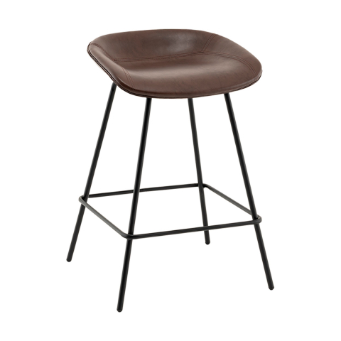 Стул полубарный Фуриоса экокожа коричневый
