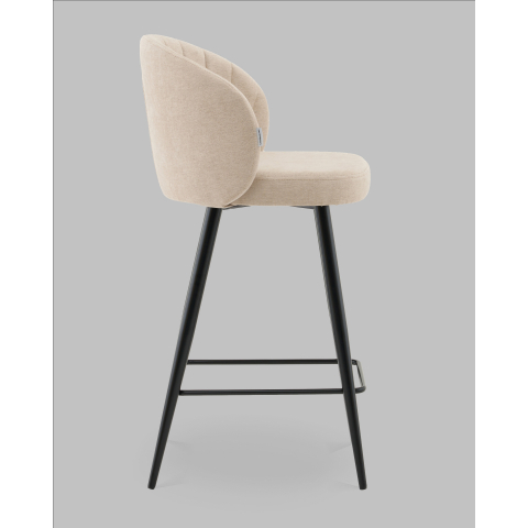 Стул полубарный Ханнингем велюр бежевый