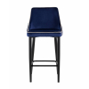 Стул полубарный Коби велюр синий