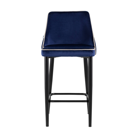 Стул полубарный Коби велюр синий