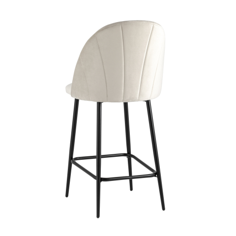 Стул полубарный Логан велюр бежевый