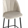 Стул полубарный Логан велюр бежевый