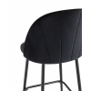 Стул полубарный Логан велюр черный