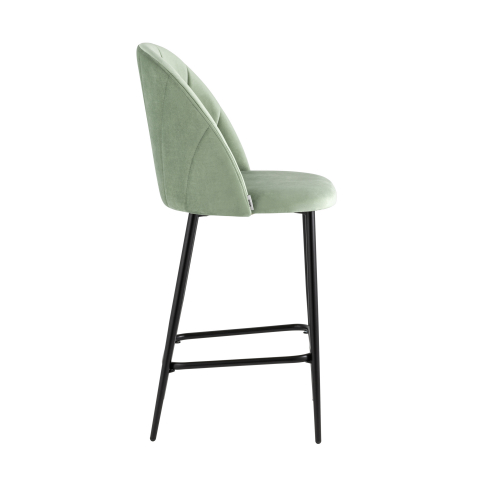 Стул полубарный Логан велюр фисташковый