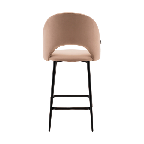 Стул полубарный Меган велюр бежевый