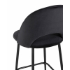 Стул полубарный Меган велюр черный