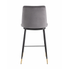 Стул полубарный Мелисса велюр темно-серый
