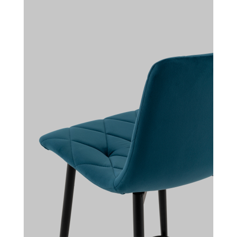 Стул полубарный Одди Diamond велюр синий