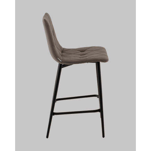 Стул полубарный Одди Diamond велюр темно-серый