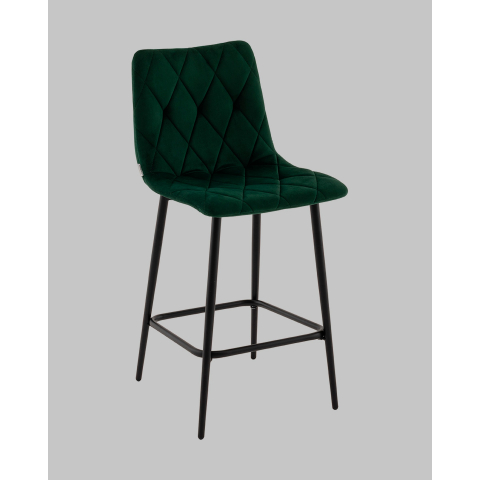 Стул полубарный Одди Diamond велюр темно-зеленый