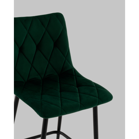 Стул полубарный Одди Diamond велюр темно-зеленый