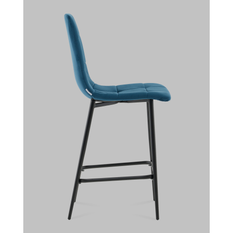 Стул полубарный Одди велюр синий