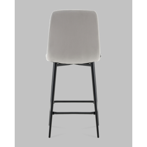 Стул полубарный Одди велюр светло-серый