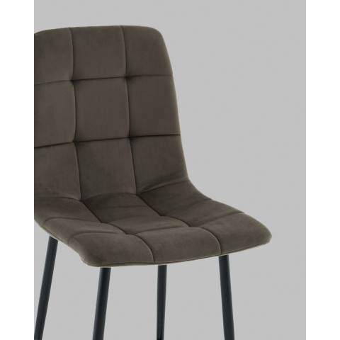 Стул полубарный Одди велюр темно-серый