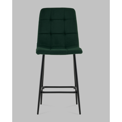 Стул полубарный Одди велюр темно-зеленый