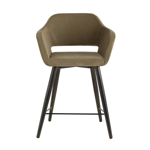 Стул полубарный Саймон велюр капучино