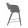Стул полубарный Саймон велюр тёмно-серый