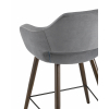 Стул полубарный Саймон велюр тёмно-серый