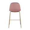 Стул полубарный Валенсия велюр розовый золотые ножки