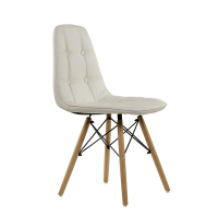 Мягкий стул Эймс (Eames) Soft белый экокожа
