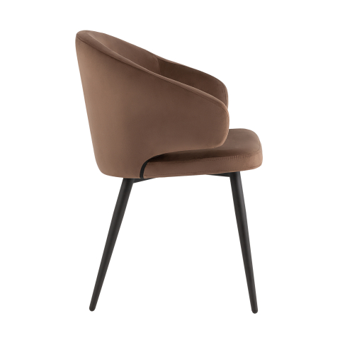 Стул с подлокотниками Codo велюр коричневый