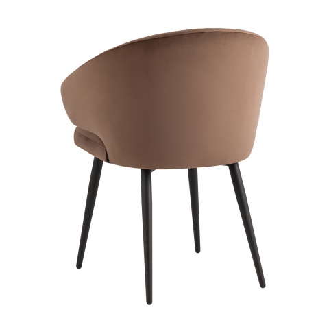 Стул с подлокотниками Codo велюр коричневый