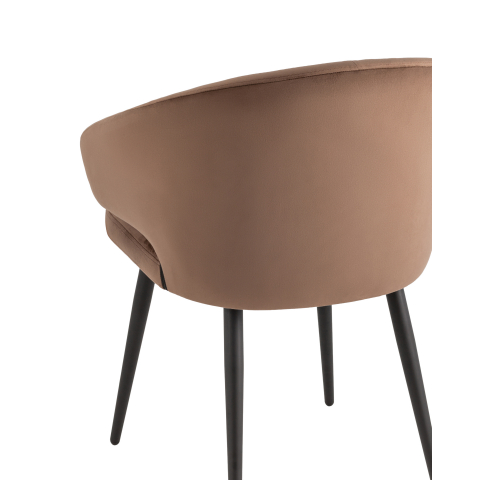 Стул с подлокотниками Codo велюр коричневый