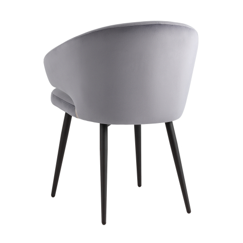 Стул с подлокотниками Codo велюр серый