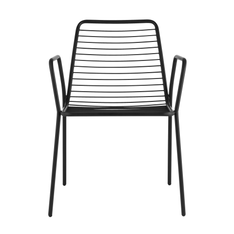 Стул с подлокотниками Дели металл черный