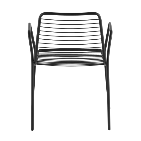 Стул с подлокотниками Дели металл черный