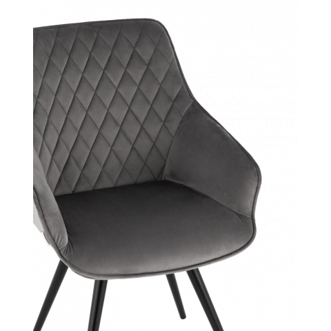 Стул вращающийся Сеул велюр тёмно-серый