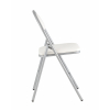 Стул складной Hagen экокожа белый каркас металлик